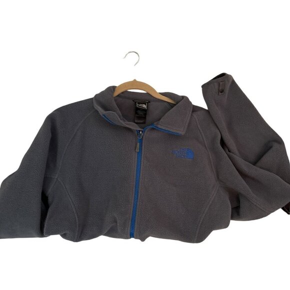 Retro The North Face Men's Y2K Monochrome Full Zip Fleece SZ Small - Picture 4 of 6